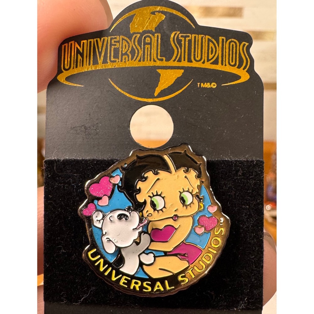 Universal Studios Betty Boop & Pudgy Pin – Vintage Enamel Collectible